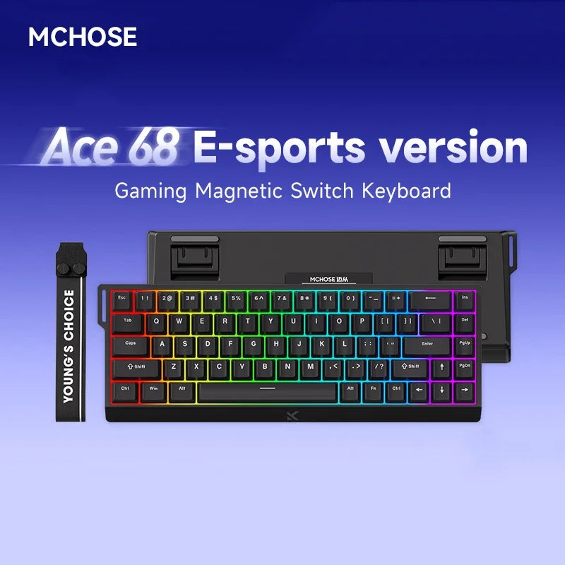 MCHOSE Ace68 RGB 8K Mechanical Keyboard ,Magnetic Switch,0.01mm RT Accuracy,128K Scan Rate,Customs Gaming Keyboards