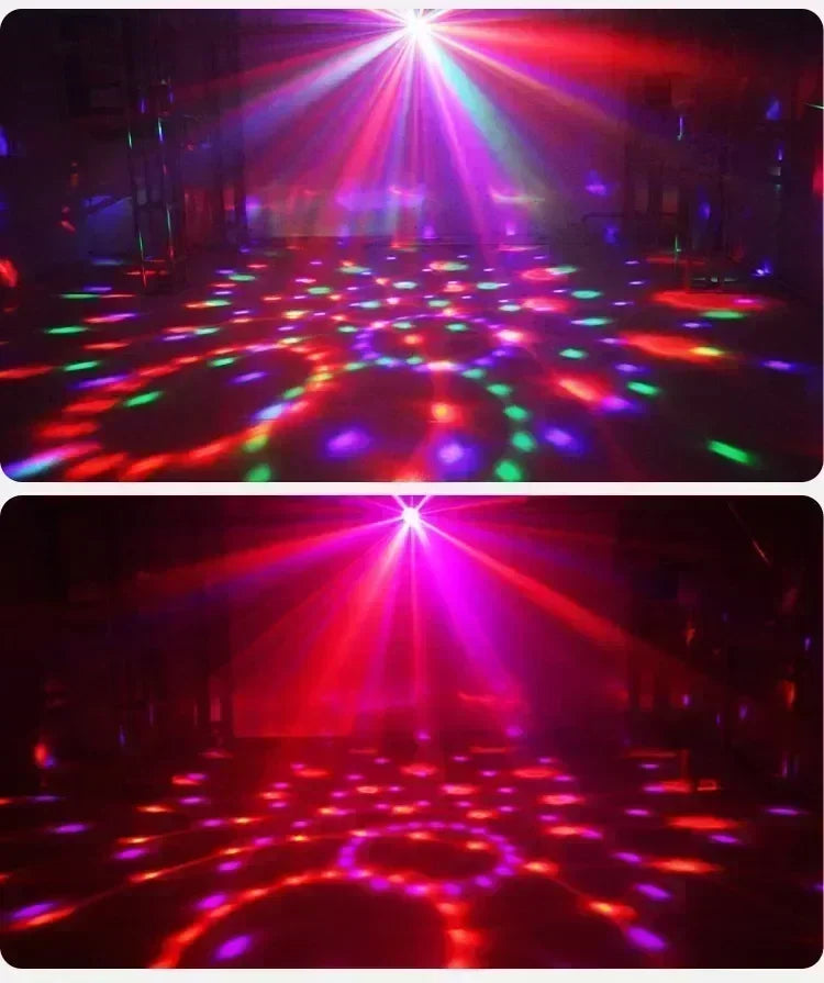 LED Stage Disco Light Rotating DJ Ball Strobe Remote Sound Control Magic Dance Car RGB Christmas Gift Party Club Laser Show Lamp