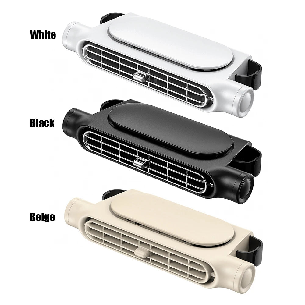 Car Backseat Cooling Fan Electric Auto Backseat Car Fan 3 Speeds Adjustable Wind Speeds Cooling Tool for Mini Cars RVs Sedans