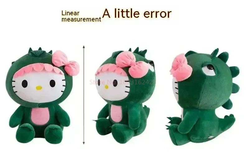 Sanrio Dinosaur Hello Kitty Plush Toy Kawaii Anime Kitty Plushie Pillow Cute 35/50/65cm/80cm Cartoon Stuffed Doll Christmas Gift