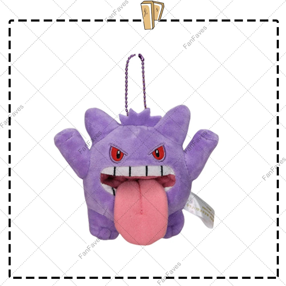 Pokemon Slepping Gengar Keychain Pendant Hanging Dolls 7 Style Gengar Cartoon Cute Animal Stuffed Peluche Doll Christmas Gift