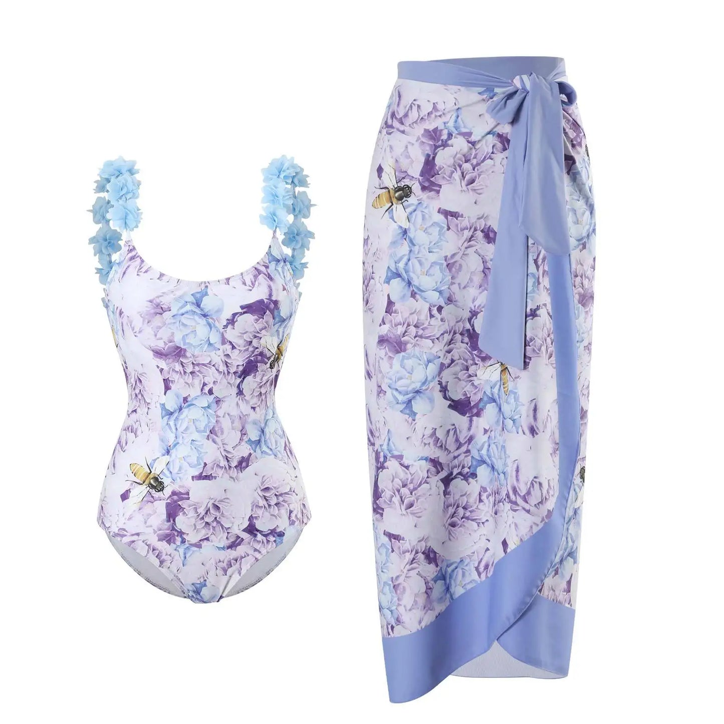 2023 New Arrival Push Up Women Bikini Set Floral Printed Ruffle Bikinis Strappy Bandage Swimwear Brazilian Biquini Bathing Suit