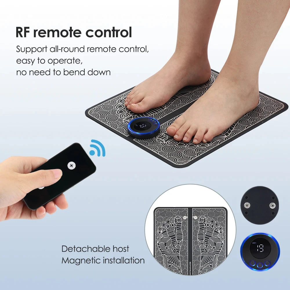 Foot Massager EMS Rechargeable Massage Mat Foot Relaxation Pads Electric Foot Massage Tool To Relieve Sore Feet Home Fitness