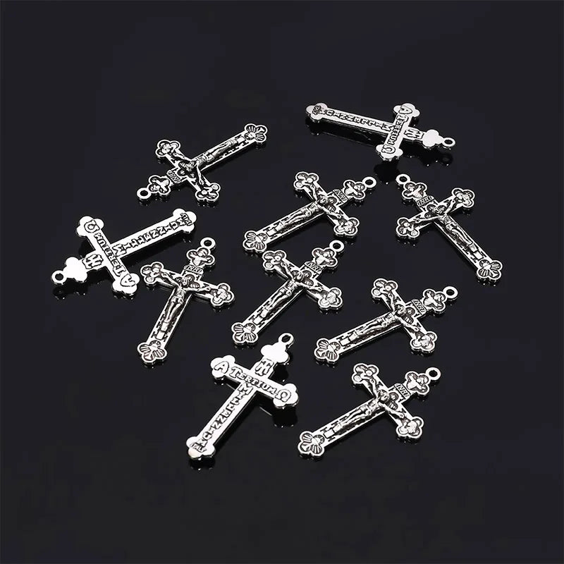 A variety of Christian retro little Virgin Mary connector Spirit Holy Jesus Father Anthony pendant cross bracelet connector 10