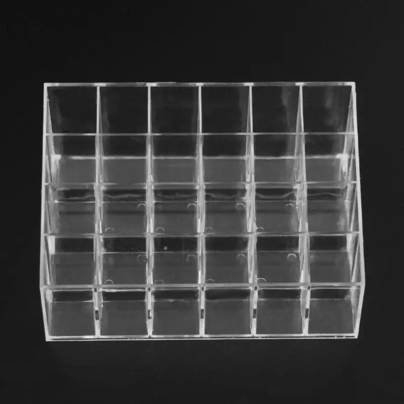 24 Grids Lipstick Holder Display Rack Case Cosmetic Nail Polish Make Up Organiser Box Large Size Acrylic Makeup Organizer