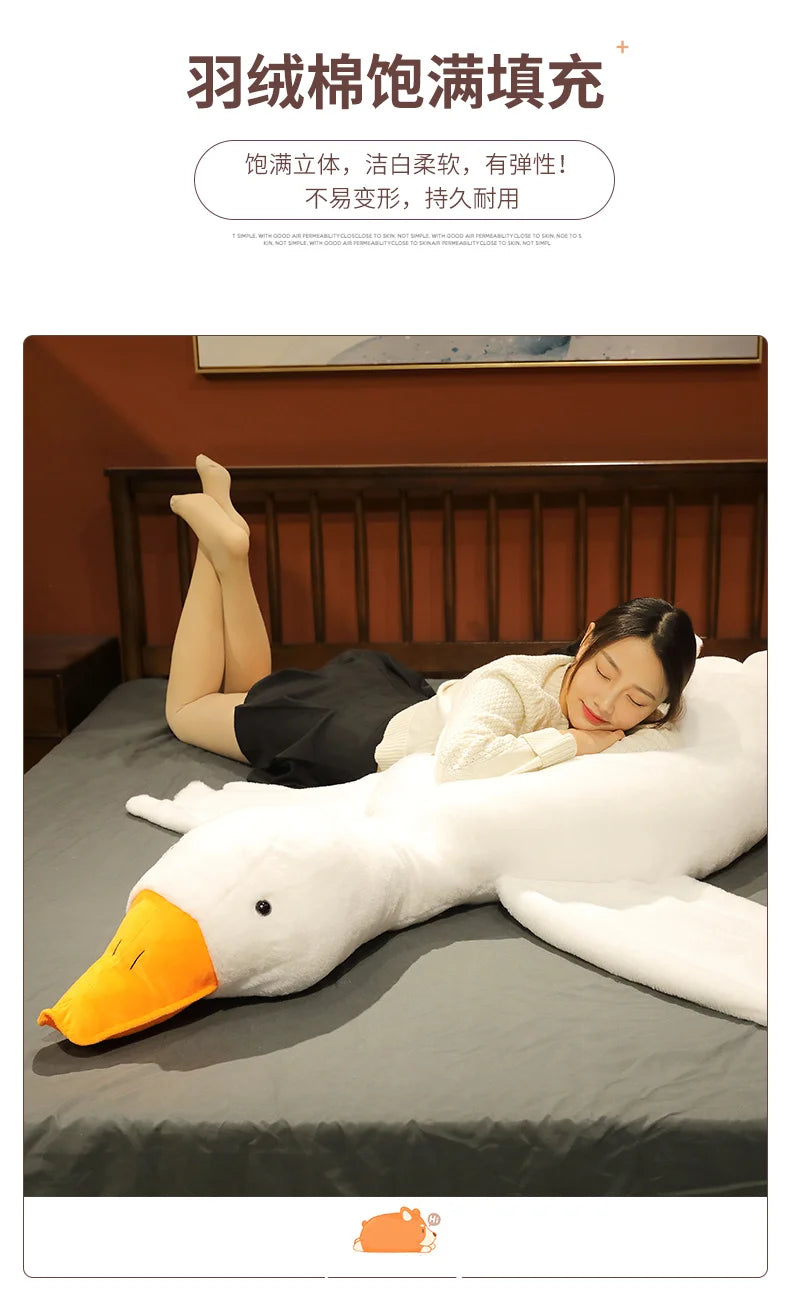 50-190cm 7 Colors Large Goose Plush Toys Brown Giant Hug Stuffed Animal Duck Kawaii Sleeping Pillow Big Christmas Gift for Girls