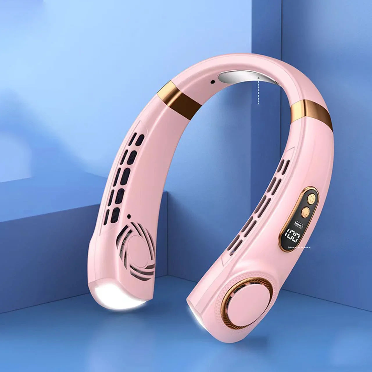 Portable Neck Fan Personal 4000mah Bladeless Cooling Neck Fan Blow Cold Air Neck Cooler Wearable Fan Around Your Neck Adjustable