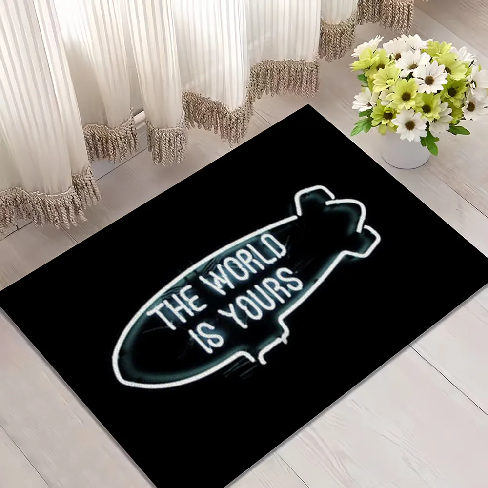 Film Scarface Door Mat Welcome Entrance Balcony Bathroom Floor Non-slip Rug Bedroom Carpet Home Decoration