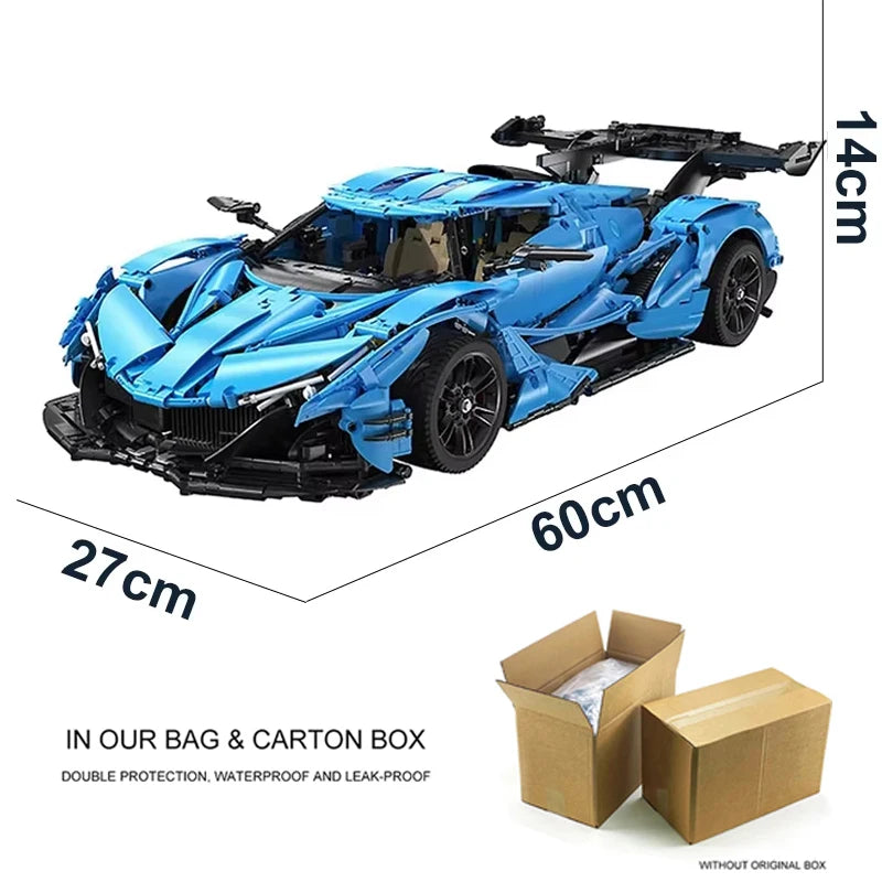 New MOC-C64003 Technical Sports Car Hypercar Building Blocks Speed Vehicle Bricks Puzzle Educational Toy Christmas Gift For Kids
