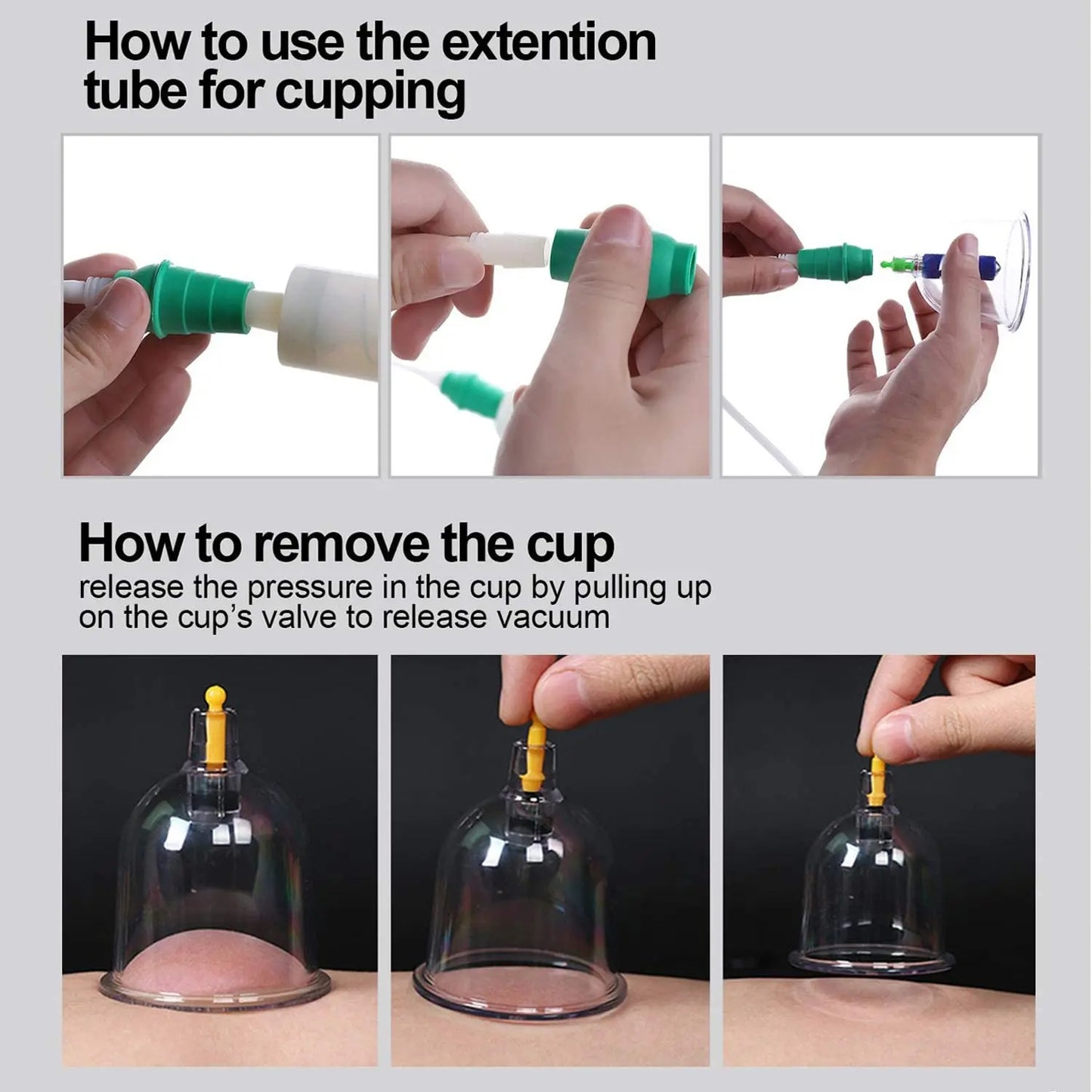 Vacuum Cupping Sets with Pumping Gun Suction Cups Back Massage Body Cup Detox Anti Cellulite Therapy Cans Healthy Care Jars