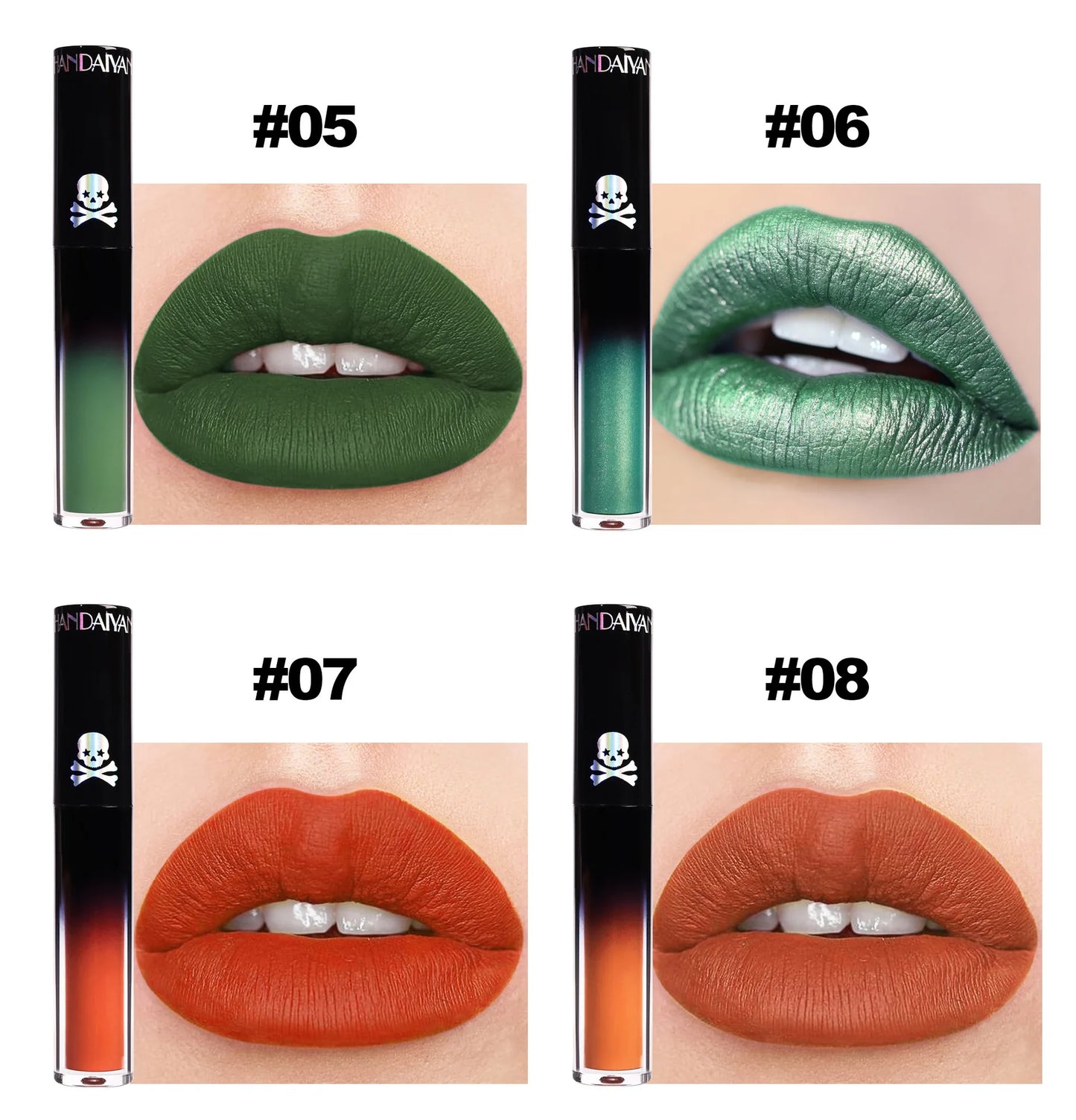 Vampire Black Purple Halloween Christmas Lipstick Moisturizing Waterproof Matte Lip Glosses Pigmented Lip Tint Makeup
