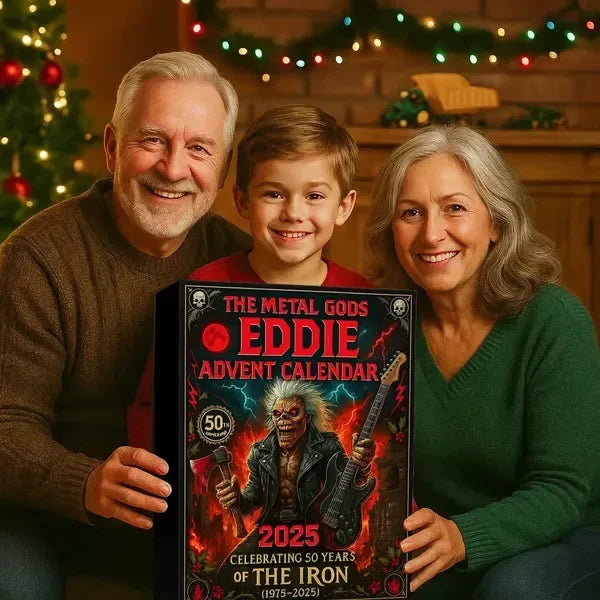 24 Days Eddie Advent Calendar 2025 2D Acrylic Eddie hanging Christmas Band Pendant Advent Calendar 24pcs Keychain Christmas gift