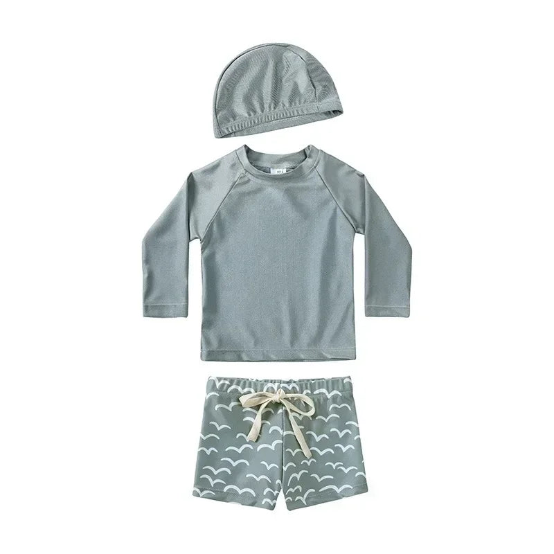 Cute Baby Boys Girls Bikinis Set 2025 Summer Children Beach Wear Ruffle Kids Swimsuit Bathing Suit Printed Swimwear Monokini