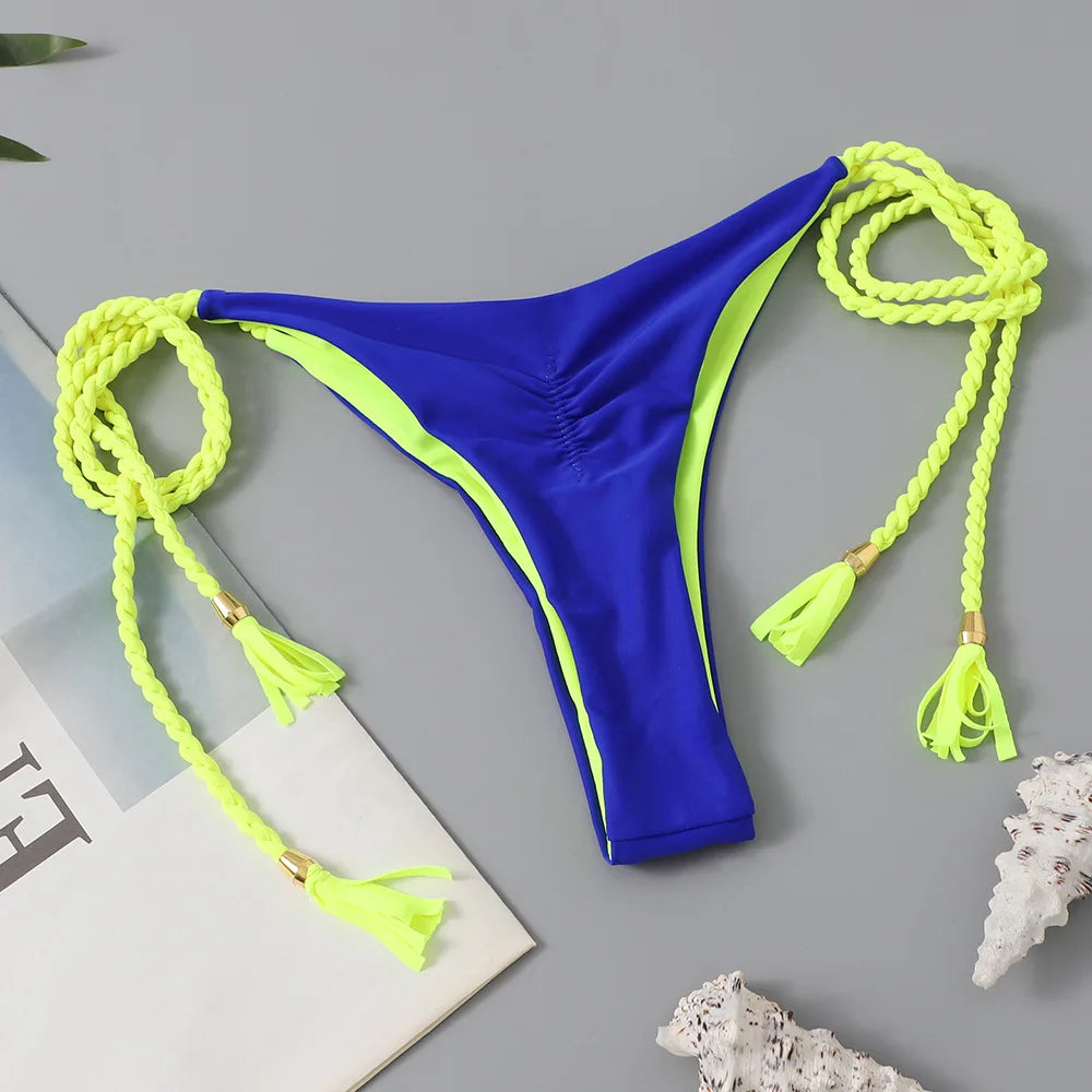 Swimsuit Women Bikinis Set Sexy Drawstring Bikini Beachwear Leopard Two-pieces Swimwear Bathing Suit Lace Up Bikini Set Biquinis