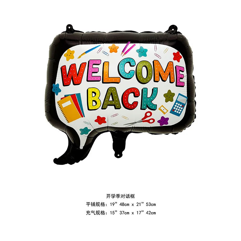 Back To School Student Stationery Bus Schoolbag Rubber Pencil Foil Balloon Babyshower Decoration Child Birthday Party Globos
