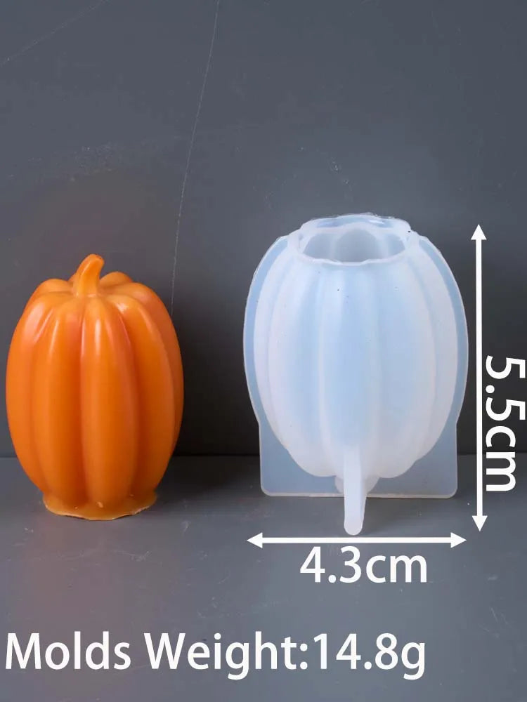 Pumpkin Silicone Candle Mold DIY Halloween Pumpkin Crafts Plaster Resin Molds Handmade Aromath Soap Making Supplies Home Decor