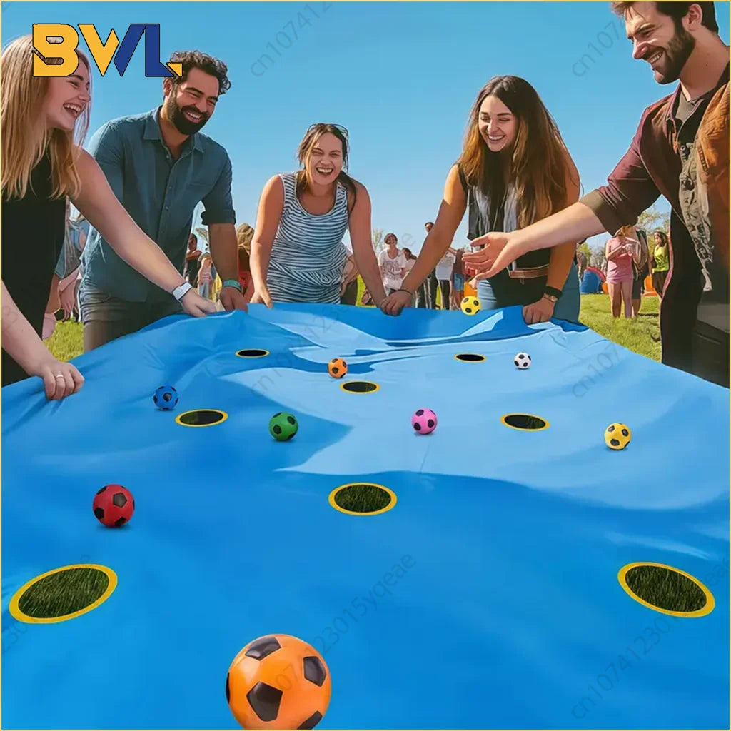 1PC Team Building Cooperative Hole Tarp Game for Kids Adults School Outdoor Group Activities Party Game Halloween Christmas Gift