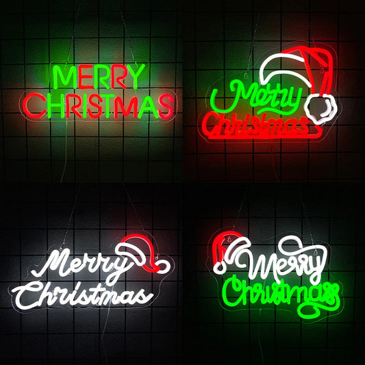 Christmas Series Neon Sign For Wall Decor,Led Neon Light For Christmas Party Decor, Bedroom,Window,Bar,Club Shop,Christmas Gift