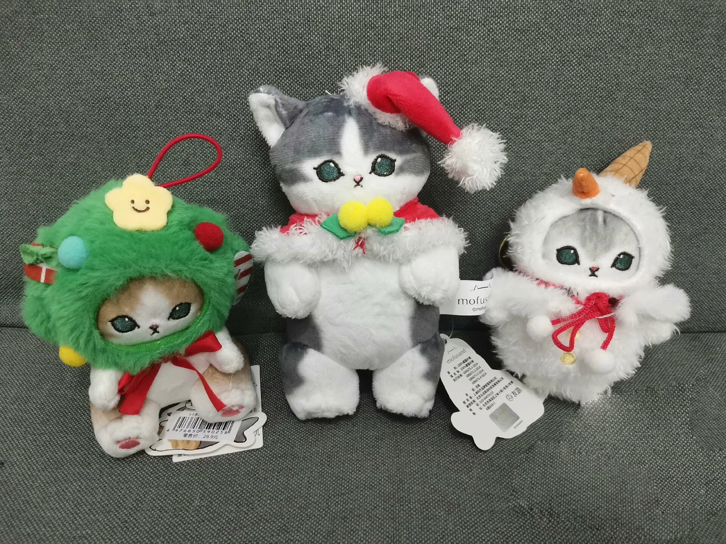 Christmas  Edition Cute Cartoon Cat Plush Toy Pendant Keychain Schoolbag Decoration Soft Comfortable Plush Toy Christmas Gift