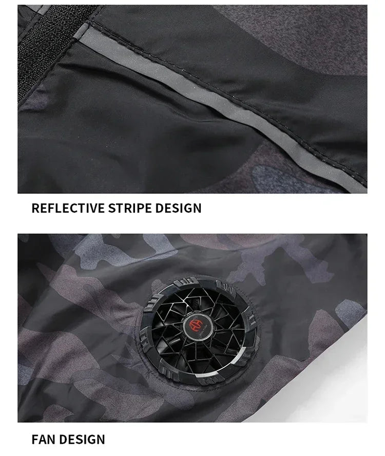 Ice Vest Men's Usb Refrigeration 9 Leaf Fan Jacket Air Conditioner Clothes High Temperature Work Hiking Cooling Fishing Vest New