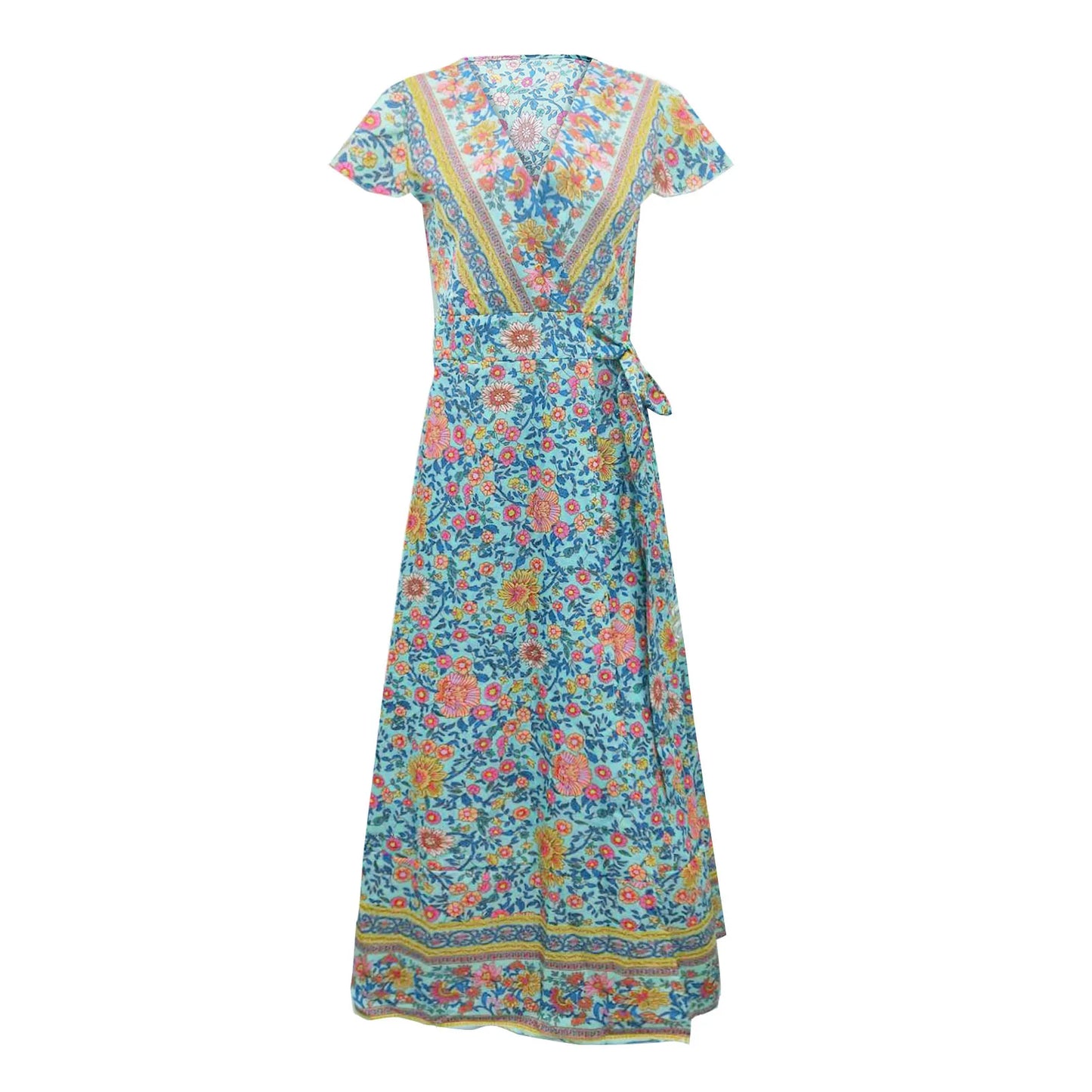 2024 Summer Leisure Hot Sale Holiday Printed Dress Sexy Long Dress Women's Wear