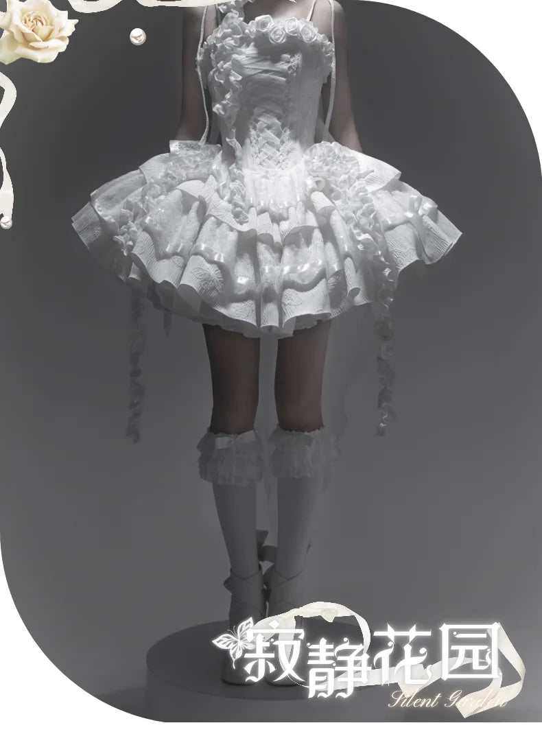 Original Lolita Dress New Christmas New Year Goth Red Fish Bone Jsk Dress Halloween Cosplay Dark Blue Slim Sling Short Dresses