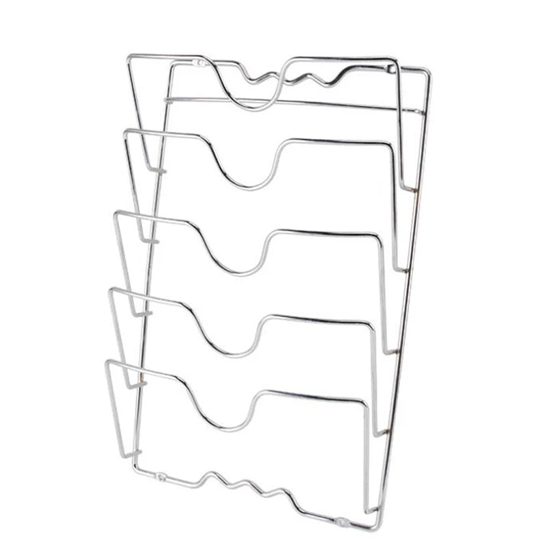 Kitchen Organizer Rack Wall Hanging Pot Cover Rack Five-Layer Pot Lid Metal Rust-Free Multifunctional Rack Pot Lid Storage Rack