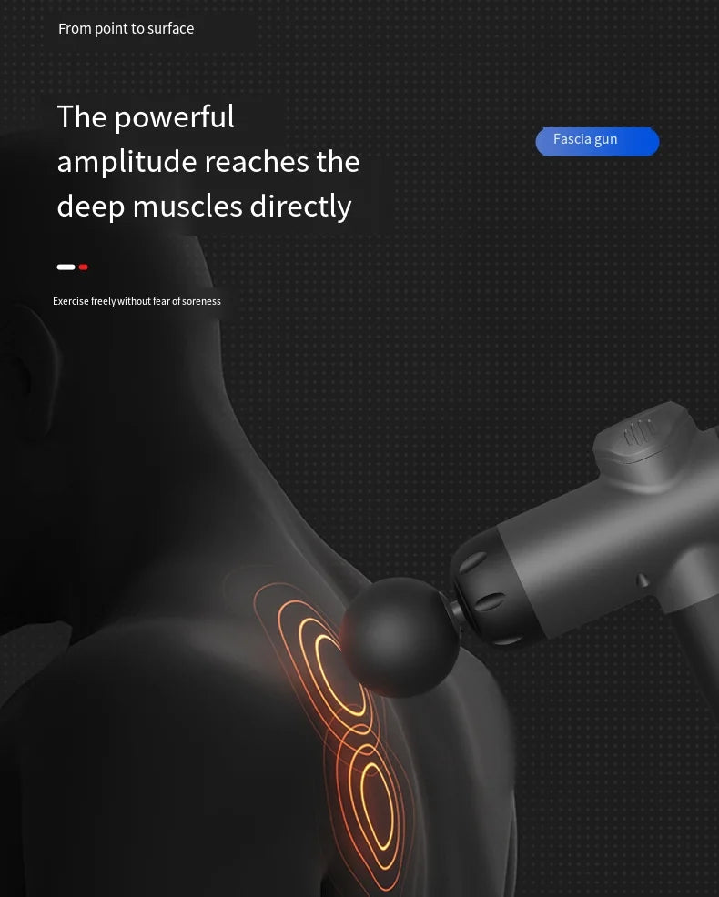 Fitness Massage Gun Fascia Deep Muscle Relax Body Neck Massager Electric Fitness Equipment Noise Reduction Christmas gift
