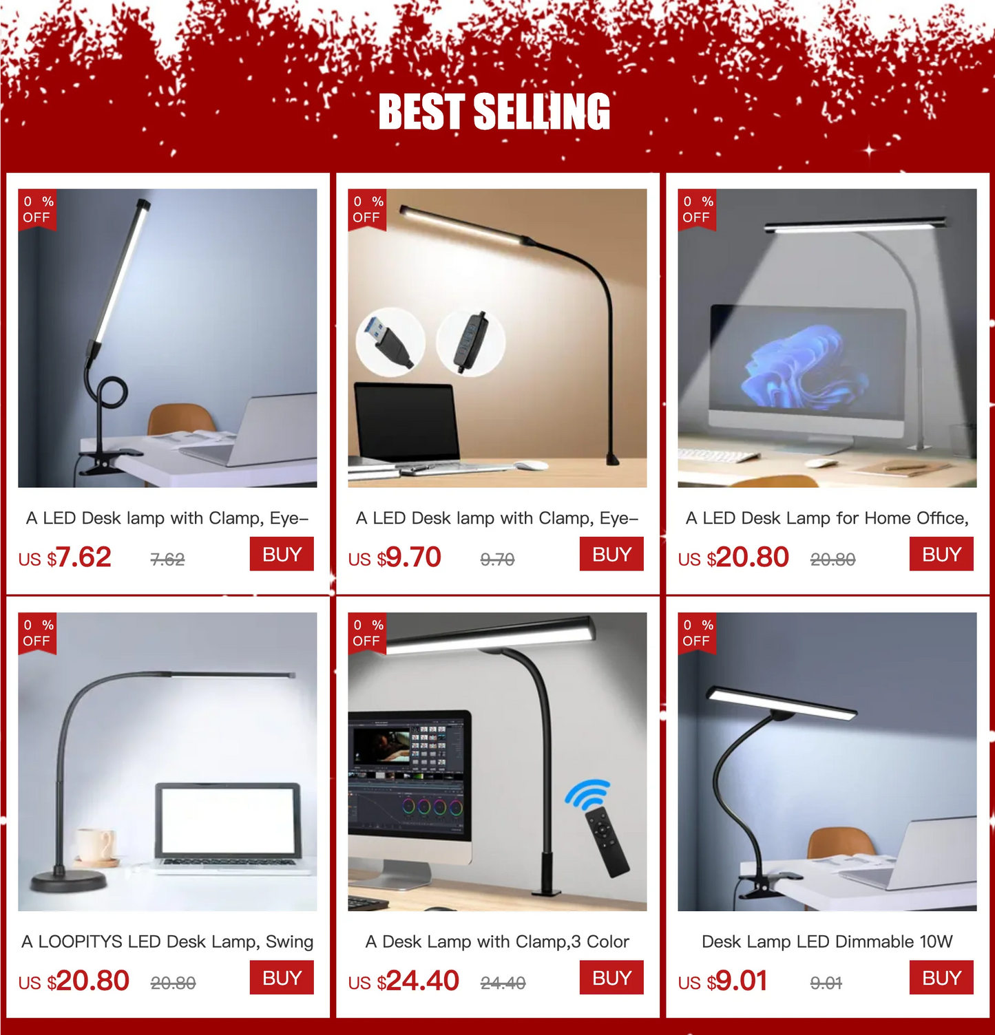 A LED Desk lamp with Clamp, Eye-Caring Clip on Lights for Home Office, 3 Modes 10 Brightness, Long Flexible Gooseneck,Metal