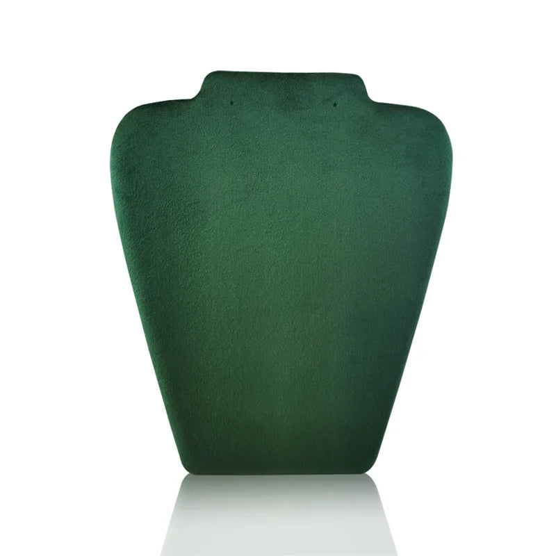 Wooden Necklace Stand White Pu Jewelry Pendant Display Holder Organizer Storage Easel Shelf Rack 3 Color 12.5*22.5Cm