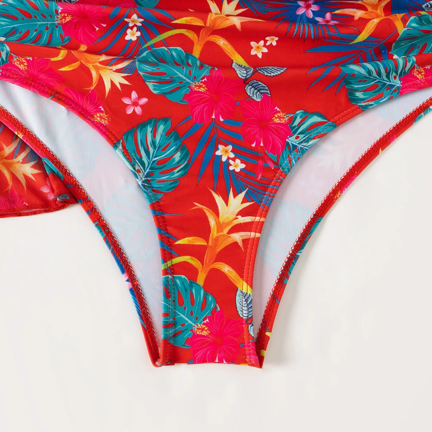 2025 Sexy Floral Bikinis Female Swimsuits Women's Three-Piece High Waist Swimwear Beach Swimming Wear Bathing Suits Pool Bather