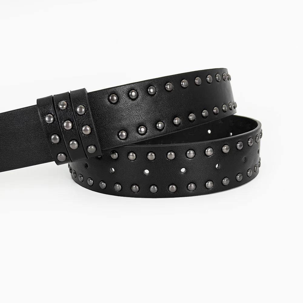 Unisex Jeans Belt sword red heart Gothic Y2k Fashion Belts For Women Designer Luxury Black Rivet Punk Accessory Men's Belt Male