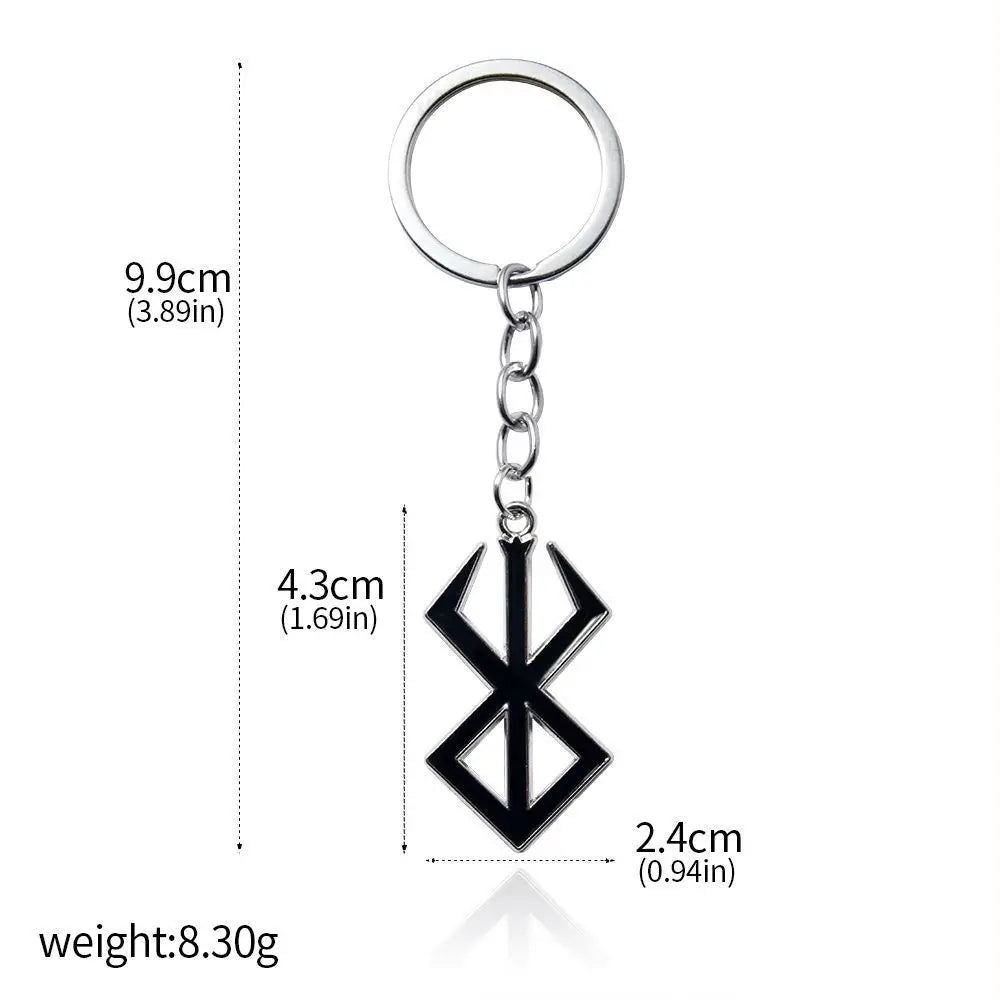 Cartoon Keychain Guts Helmet Key Chain Keyring Fashion Keychains for Men Women Anime Accessories Car Key Ring Pendant llaveros