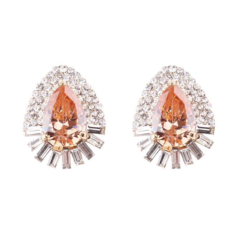 Elegant Tree Shape Acrylic Opal Stone Stud Earrings Statement Women Piercing Earrings 2019 New Trendy Jewelry Gift