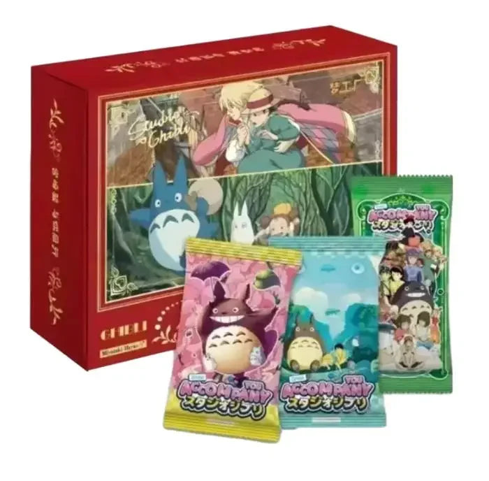 Genuine Hayao Miyazaki Anime Collection Card Chihiro and Chihiro Haal Mobile Castle Card Blind Box Children Toys Christmas Gift