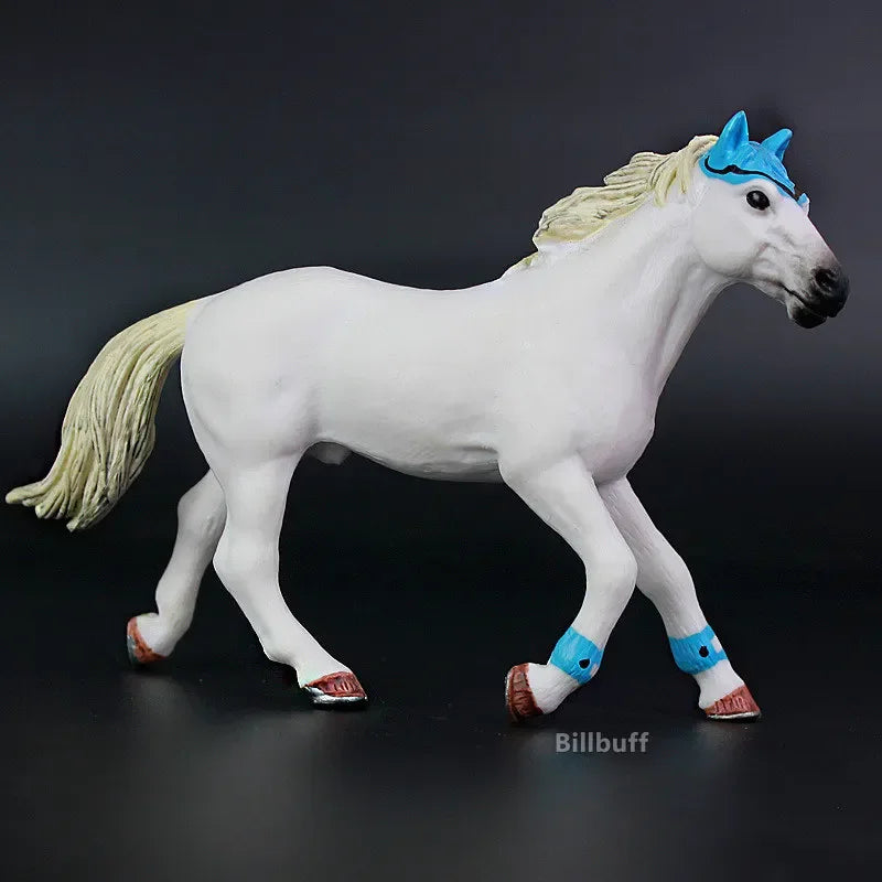DIY Horse Race Model Horseman Farm Animal Figurines Action Ma Chang takes a shower Emulation Toys for Children Christmas Gift