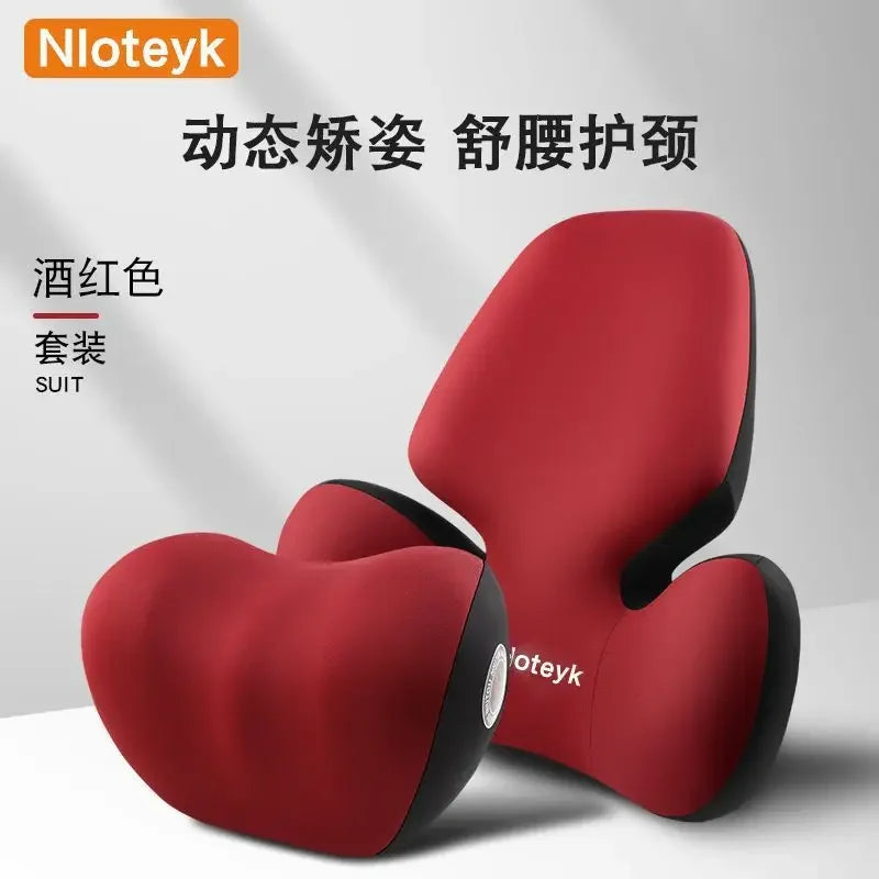 Update Car Lumbar Support Pillow Auto Neck Pillow Waist Support Removable Washable Backrest Universal Vehicle Cushion