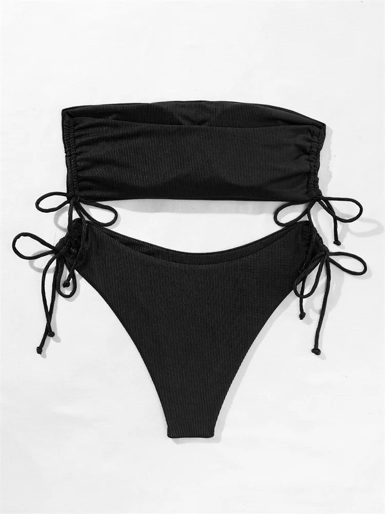 Sexy Solid Bikinis Women's Swimwear Push Up Female Swimsuit Swimming Bathing Suits Brazilian Girls Bikini Set Beach Wear Bather