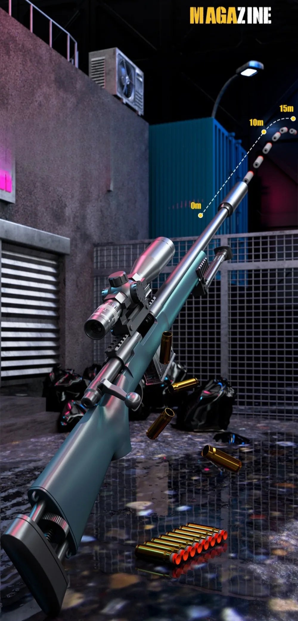 AWM Shell Soft-Bullet Gun Can Be Fired Toy Gun Manually Loaded Outdoor Combat Sniper Rifle Model Christmas Gift for Boy Adult