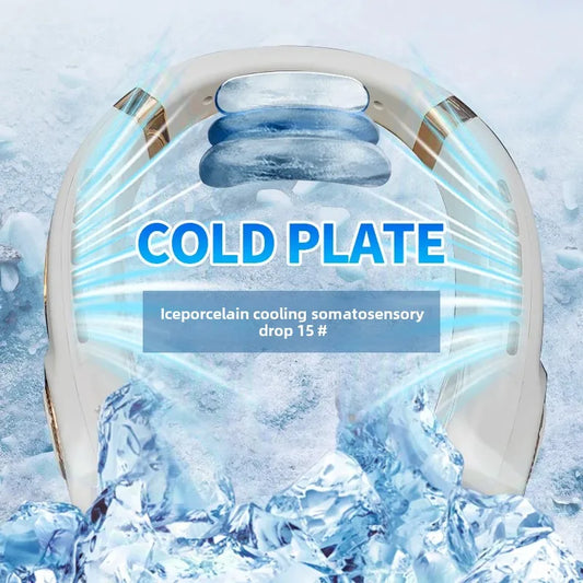 Portable Neck Fan Personal 4000mah Bladeless Cooling Neck Fan Blow Cold Air Neck Cooler Wearable Fan Around Your Neck Adjustable