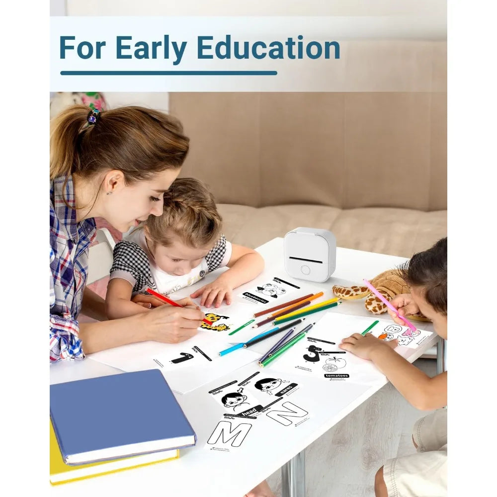 Phomemo T02 Wireless Pocket Thermal Printer Portable Mini Wirelessly BT Connect 203dpi Photo Label Memo List Printing Clearly