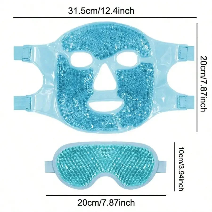 Gel Cooling Ice Face Eye Mask Facial Mask Hot Cold Compress Pack Gel Beads Cold Face Eye Mask Ice Pack,Compress Sleeping FaceSPA