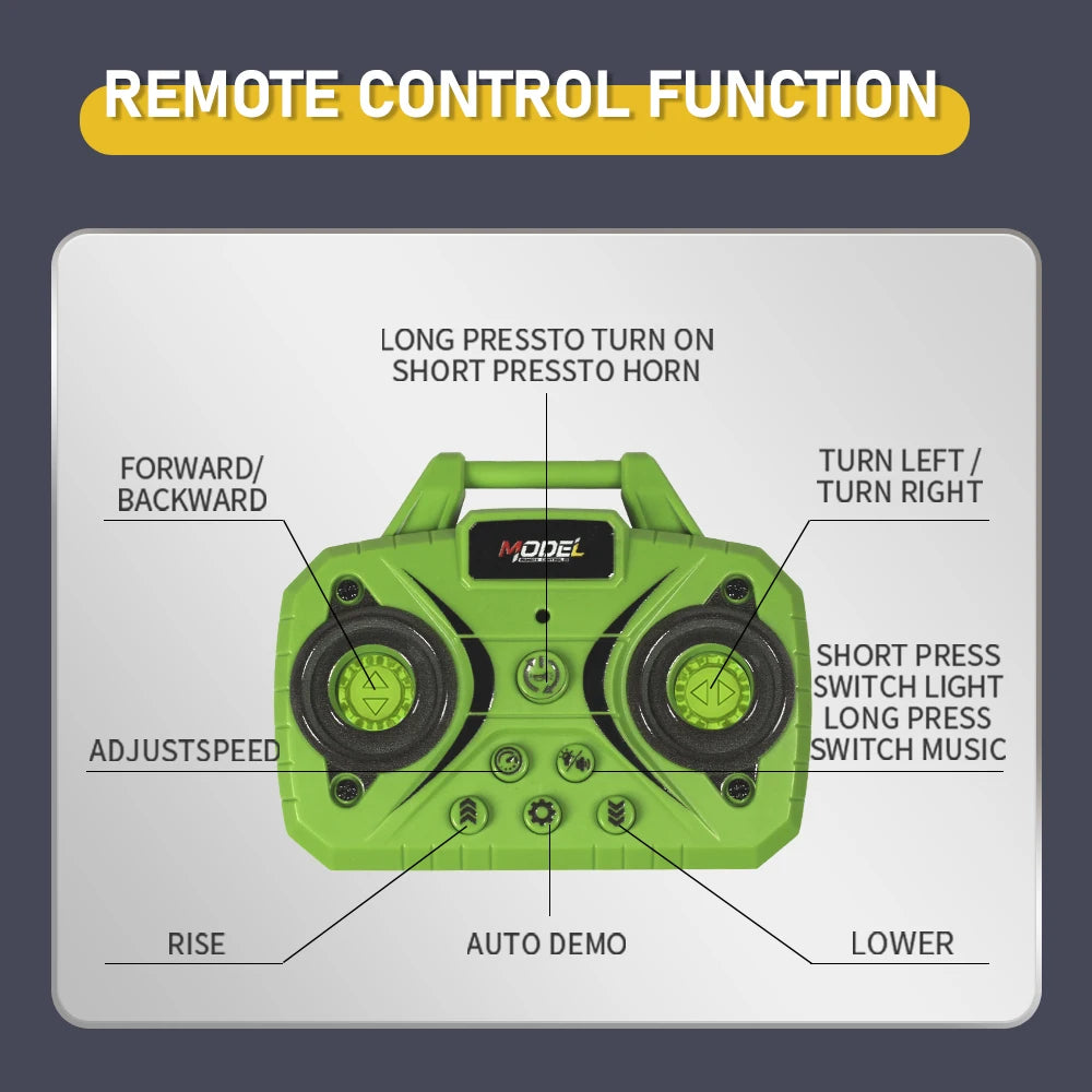 1:64 Bluetooth Remote Control Crane And Forklift two-in-one Desktop Mini Alloy Toy Car With Trailer Christmas Gift In Color Box