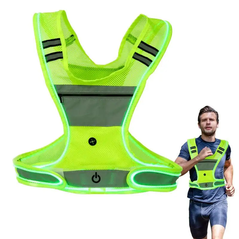 Led Light Up Running Vest Front Light Angle Adjustable Night Light Vest With 360 Degree Visibility Waterproof Night Light Gear