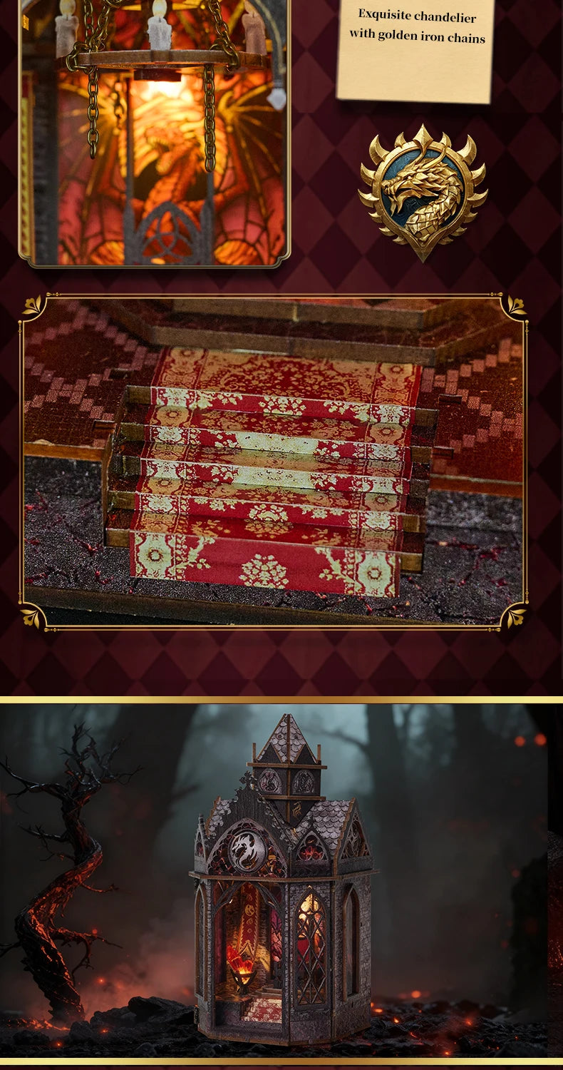 DIY Book Nook Kit Wooden Doll House 3D Puzzle Assembly Toy Home Bookend  Bookshelf Insert With Furniture Toys For Christmas Gift