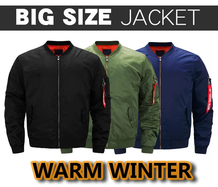 US Big Size Jacket Men Autumn Winter Padded Parka Thick Zipper Coat Fashion Mens Outwear Warm Male Overcoat Waterproof Plus Size