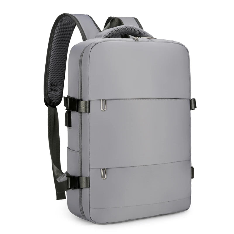 Travel Waterproof Oxford Fabric Dry/Wet  Multifunctional Backpack USB Port Shoe Compartment Trolley Sleeve for Gym/Trips Pockets