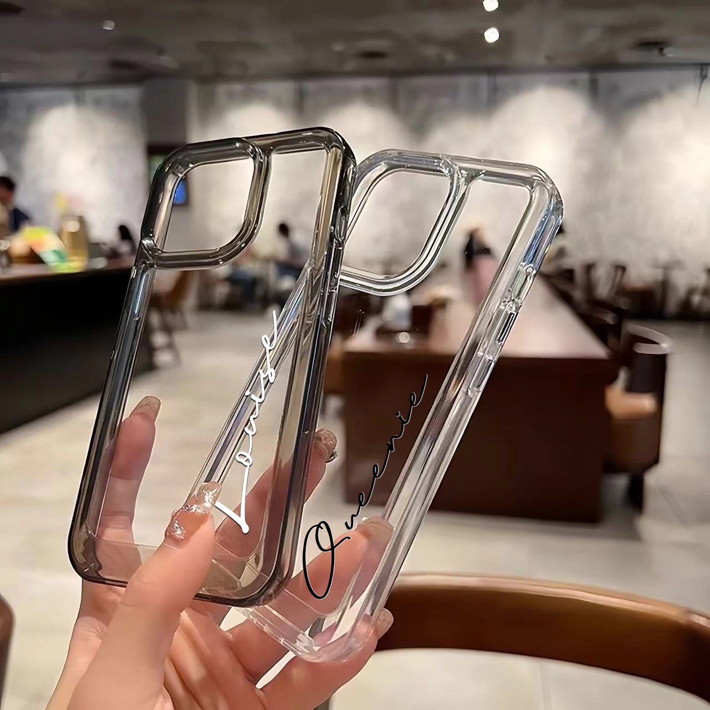 ﻿ Personalized Custom Name DIY Phone Case For iPhone 17 16 15 14 13 12 11 Pro Max Plus Clear Soft TPU Case Shockproof 17 Air