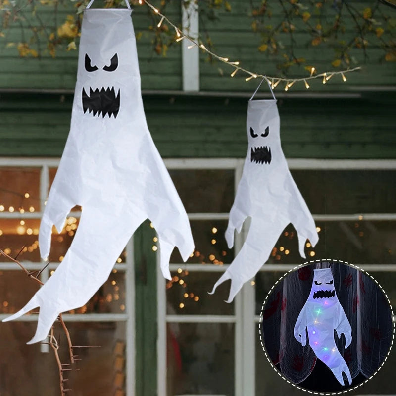 Halloween Floating Ghost Decor  for Home Courtyard Hanging Pumpkin Lamps   Halloween Scary Horror Atmosphere Decor