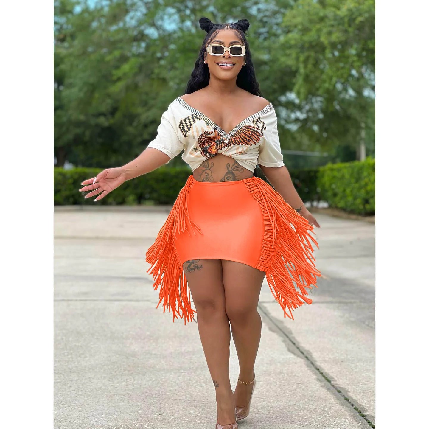 Sexy Wrap Women Mini Skirts Solid Bodycon Streetwear Skirts 2022 Summer Chic Hollow Out Tassel Y2K Style Bottom Outfits